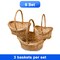 Geneoa Oval Willow Basket Set Handmade Natural Material Storage